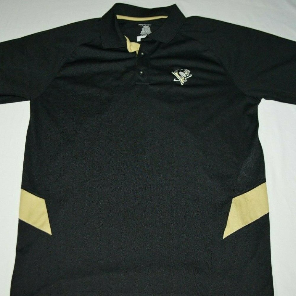 Pittsburgh Penguins NHL Reebok Black Gold Polo